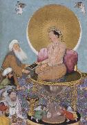 Hindu painter, The Mughal emperor jahanir honors a holy dervish,over and above the rulers of the lower world
